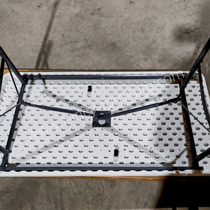 Cheap Rectangle <strong>Folding</strong> <strong>Table</strong> HDPE <strong>Plastic</strong> <strong>Folding</strong> <strong>Tables</strong> for Outdoor Event - Product Image 4