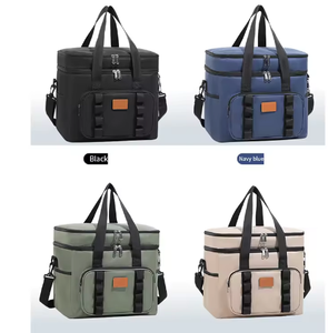 Sac isotherme multifonctionnel pour pique-niques et camping, avec couche thermique en aluminium, sac à déjeuner isolé, rangement pour aliments frais, en polyester - Product Image 1