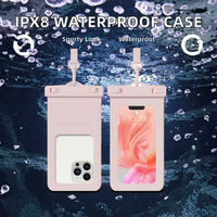 Sac étanche professionnel IPX8 pour iPhone avec fermeture à triple couche et matériau PVC pour la plongée, le surf et la natation