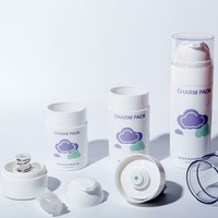 Flacons pompe sans air entièrement en plastique, recyclables, vides, pour lotion et crème visage, Charmpack SM-PB, pulvérisateur à pompe 30ml/50ml/80ml, impression sérigraphique