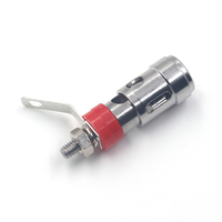 Adaptateur de borne à ressort pour amplificateur audio et haut-parleur, en cuivre nickelé de 4 mm, connecteur d'électricien, borne de liaison à ressort