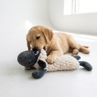 Fournisseur de jouets pour chiens en peluche durables avec logo personnalisé en gros, jouet de luxe pour animaux de compagnie