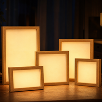 Cadre photo lumineux de nuit avec plaque en verre vierge pour sublimation, support inclus, transfert thermique, artisanat DIY, décoration personnalisée pour la maison, cadeau