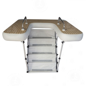 Dwf + EVA Inflatable cầu thang nền tảng Inflatable Float thang Dock U hình nổi đảo - Product Image 2