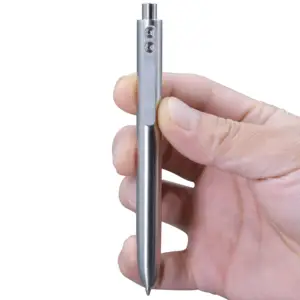 D1 Refill Click Push Retractable Gel Pens Precision Machined Writing Metal EDC Mini Click Titanium Pen