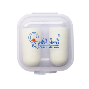 Tapones para los oídos personalizados Tapones para los oídos de espuma en forma de campana roja con estuche - Product Image 2