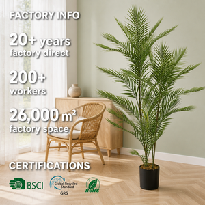 Palmier <span class=keywords><strong>Areca</strong></span> Artificiel Réaliste de 1,5 m, Plante en Pot Faux <span class=keywords><strong>Dypsis</strong></span> Lutescens pour Décoration Intérieure Salon Bureau Hôtel - Product Image 2