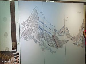 ديكور منزلي عصري ومطريز هندسي قابل للتخصيص لخلفية تلفزيون غرفة النوم مقاوم للرطوبة والحمام مقاوم للحريق - Product Image 2