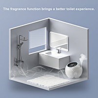 Toilette intelligente Egg Tornado, à poser au sol, siphon en P, céramique, double chasse d'eau, télécommande, système d'installation, nettoyage UV, LED