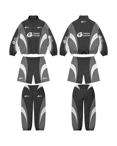 Tùy Chỉnh Quá Khổ Nylon Đồng Bằng Bộ Mùa Thu Quần Áo Cổ Điển Windproof Áo Khoác Nylon Tracksuit Áo Gió Áo Khoác Tracksuit Cho Nam Giới - Product Image 4