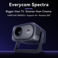 Proyector de Video para el Hogar Spectra, Suministro Directo de Fábrica, 1000 ISO, Alta Definición, 3D Integrado, Resolución 1080P, Cine en Casa