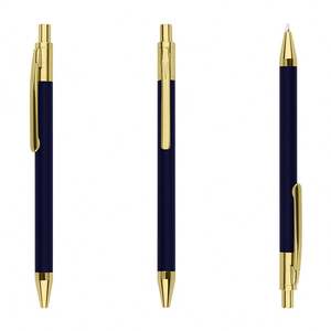 Bolígrafo promocional delgado con clic, bolígrafo de metal con tacto suave y goma, con logotipo de la empresa grabado con láser para regalos empresariales OEM - Product Image 4