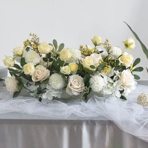 Bola de flores de seda táctil realista para telón de fondo de boda decoración de centro de mesa decoración de bolas de flores artificiales de Navidad - Product Image 4