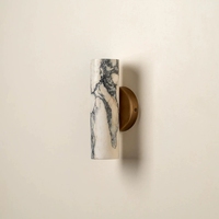 Lámpara de Pared de Mármol Natural de Lujo Francés, para Entrada, Sala de Estar, Dormitorio, Pasillo y Pared de Fondo