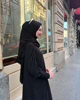 Robe Abaya de Prière Portable Faite à la Main, Respirante, Légère, Coupe Classique, Antistatique, Grande Taille, Élégante, Florale, Longueur Cheville, pour Femme Musulmane