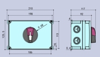 Interrupteur isolateur de charge étanche à 3 pôles IP65, boîtier de déconnexion extérieur pour modèle de bâtiment, marque KG NO CN