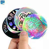 Tout le monde personnalise des fleurs de dessin animé avec un lustre holographique et des récompenses d'étiquette de forme découpées avec des matrices Impression d'autocollant Logo CMJN