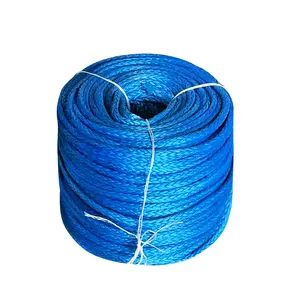 Corda marinha trançada UHMWPE de alta resistência com 12 fios 24 mm-96 mm de peso molecular ultra alto de polietileno