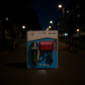 MNJ HB-303 Set di luci per bicicletta rosso e nero con clip di montaggio per illuminazione posteriore della bici, confezione da 12 pezzi - Product Image 2