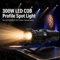 Projecteur LED COB 300W 3200K Ra>95 RGB Haute fidélité des couleurs DMX512 pour scène, conférence et studio