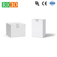 Machine d'étiquetage d'angle droit RICIO pour boîtes plates, applicateur d'étiquettes de sécurité auto-adhésives pour cartons, simple face