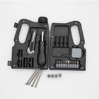 Boîte en plastique portable en forme d'huile 22 pièces Kit d'outils à main de matériel de cadeau promotionnel multifonctionnel Ensemble-cadeau pour hommes Couteau utilitaire