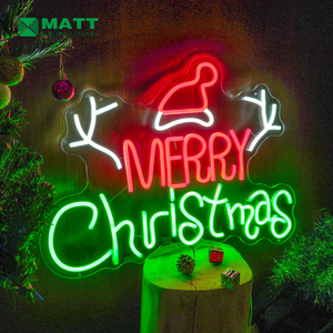 Luces de neón personalizadas, letrero <span class=keywords><strong>Led</strong></span> de Feliz Navidad, neón <span class=keywords><strong>con</strong></span> paneles acrílicos, decoración de pared, luz nocturna para fiestas, regalos de dormitorio, neón - Product Image 4