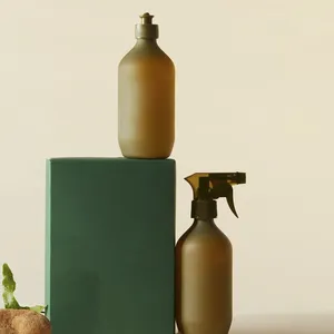 Chất Lượng Cao Mỹ Phẩm Container Tùy Chỉnh Màu Sắc Pet Nhựa Phun Chai 500Ml Tóc Điều Hòa Kích Hoạt Làm Sạch Phun Chai - Product Image 1