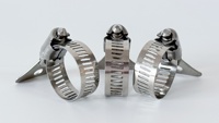 Collier de serrage américain à manivelle papillon en acier inoxydable perforé 201/304/316, tailles personnalisées 135-165MM