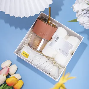 Ensemble cadeau <span class=keywords><strong>de</strong></span> tasse à café promotionnelle personnalisée avec parapluie et écharpe, boîte cadeau d'entreprise avec logo <span class=keywords><strong>de</strong></span> marque pour clients et employés - Product Image 1
