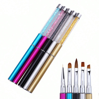 Pinceaux pour manucure, outil de nail art, stylo de sculpture, pinceau liner pour extension d'ongles en acrylique et gel UV, motifs de grille et de fleurs, pour dessin et design DIY