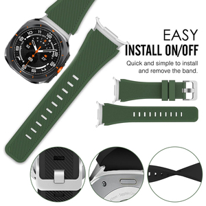 สายซิลิโคนสำหรับ Samsung Galaxy <span class=keywords><strong>Watch</strong></span> ultra 47mm, สายรัดข้อมือแบบสปอร์ตระบายอากาศสำหรับ Galaxy <span class=keywords><strong>Watch</strong></span> 7อัลตร้า47มม.