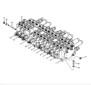 Suku cadang ekskavator <span class=keywords><strong>EC55B</strong></span> katup hidrolik 14519717 katup kontrol utama Assy untuk <span class=keywords><strong>Volvo</strong></span> EC55 <span class=keywords><strong>EC55B</strong></span> - Product Image 1