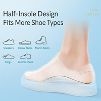 Semelles orthopédiques respirantes trois-quarts de longueur avec coussinets de confort athlétiques pour pieds plats