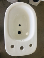 Ensemble WC et bidet en céramique moderne deux pièces avec chasse d'eau double, fixation au sol, design 3 trous - Vente en gros
