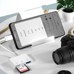 Adaptateur OTG multifonction universel 3 en 1 Type C vers USB 3.0 Lecteur de <span class=keywords><strong>carte</strong></span> mémoire TF SD pour <span class=keywords><strong>iPhone</strong></span> Android Ordinateur portable - Product Image 3