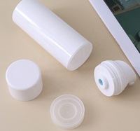 Bouteille de pompe sans air de 50ml en plastique de sérum blanc vide de luxe 150ml 120ml 30ml 80ml bouteille de pompe sans air 100 ml à vendre 0.5cc