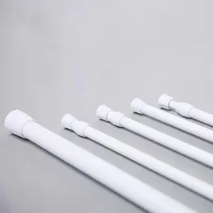 Yarun Cheap 30-50cm White Expandable Small Spring Tension Rod Smart Metal Iron Cheap Mini Tension Pole Rods