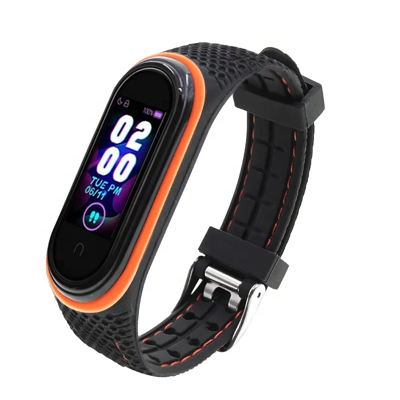 Miband 4 Silicone Rubber Watch Strap For Xiaomi Mi Band 4 3 Bracelet Straps