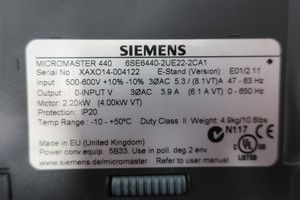 Variador de Frecuencia Micromaster 440 6SE6440-2UE22-2CA1, 2.20kw, 500-600v-ac, 0-650hz, PLC - Product Image 4