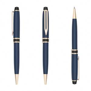 Stylo bille en métal rotatif personnalisable avec logo, en gros, pour la publicité d'entreprise et l'usage au bureau - Product Image 4