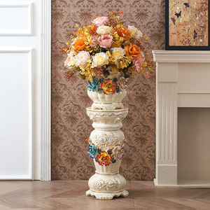Large European-style Ceramic <b>Floor</b> <b>Vase</b>-Eco-Friendly Durable Home Decor for Living Room TV Cabinets - Product Image 4