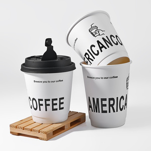 Vasos de Papel para Café y Té Boba para Llevar, con Logotipo Personalizado OEM/ODM, Ecológicos, Desechables, de Doble Pared, para Bebidas Calientes, con Tapas - Product Image 5