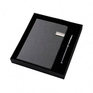 Custom Logo Luxury <b>Refillable</b> Stationery Item Notebook Gift Set Business Office USB Diary Blue Pu Leather A5 Journal With <b>Pen</b> - Product Image 4