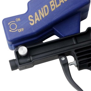 Sandblaster Portable Pneumatic Gravity Sandblasting Gun 600ml 6mm Nozzle Manual Operation <b>Top</b> <b>Loading</b> Spray Gun - Product Image 1