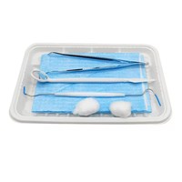 Kit d'examen dentaire stérile Haikedi, instrument de soins bucco-dentaires médical de classe I jetable, 8 pièces