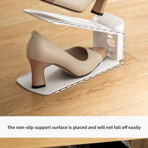 Wholesale New Adjustable <b>Shoe</b> Rack Double Layer <b>Space</b> <b>Saving</b> Organizer Solid Color <b>Shoes</b> Stand Closet Organization - Product Image 2