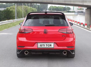 Diffuseur de pare-chocs arrière modifié <span class=keywords><strong>TCR</strong></span> 2013 2017 séparateur d'échappement en plastique pièces automobiles PP becquet pour Volkswagen Golf7.5 GTI RT nouveau - Product Image 3