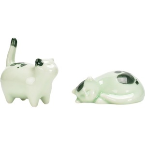 Cute Animal Kitten Glazed Pottery Ornament for Bedroom Lucky Wealth Small <strong>Cat</strong> <strong>Figurine</strong> - Product Image 5