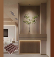 Panneau cannelé mural en bois WPC Panneau de décoration murale en PVC Wpc pour revêtement mural pour décoration intérieure